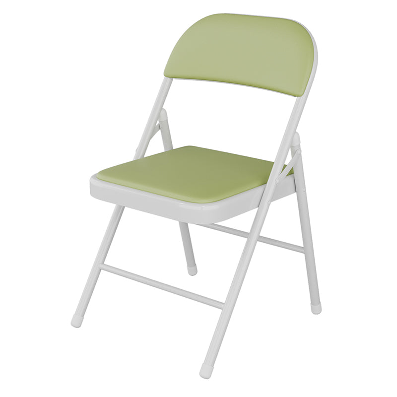 Matte Finish Upholstered Folding Side Chair Contemporary Open Back Dining Chair
