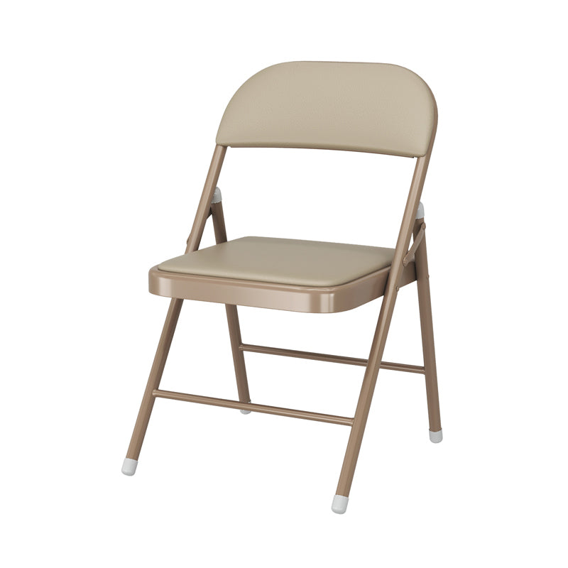 Matte Finish Upholstered Folding Side Chair Contemporary Open Back Dining Chair