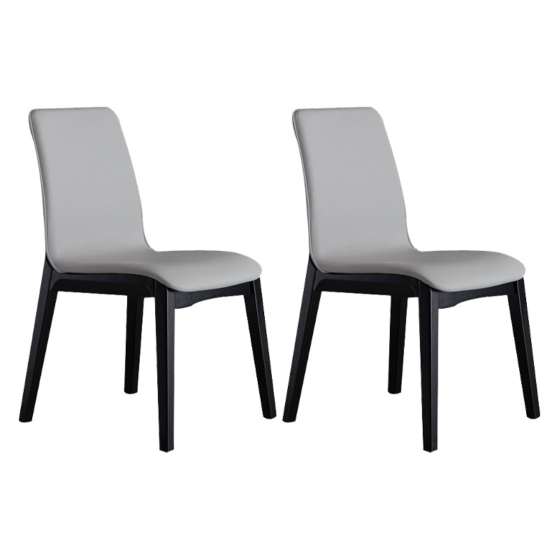 Chaise d'appoint industrielle rembourrée Chaise de salle à manger Parsons au fini mat (Ensemble de 2)