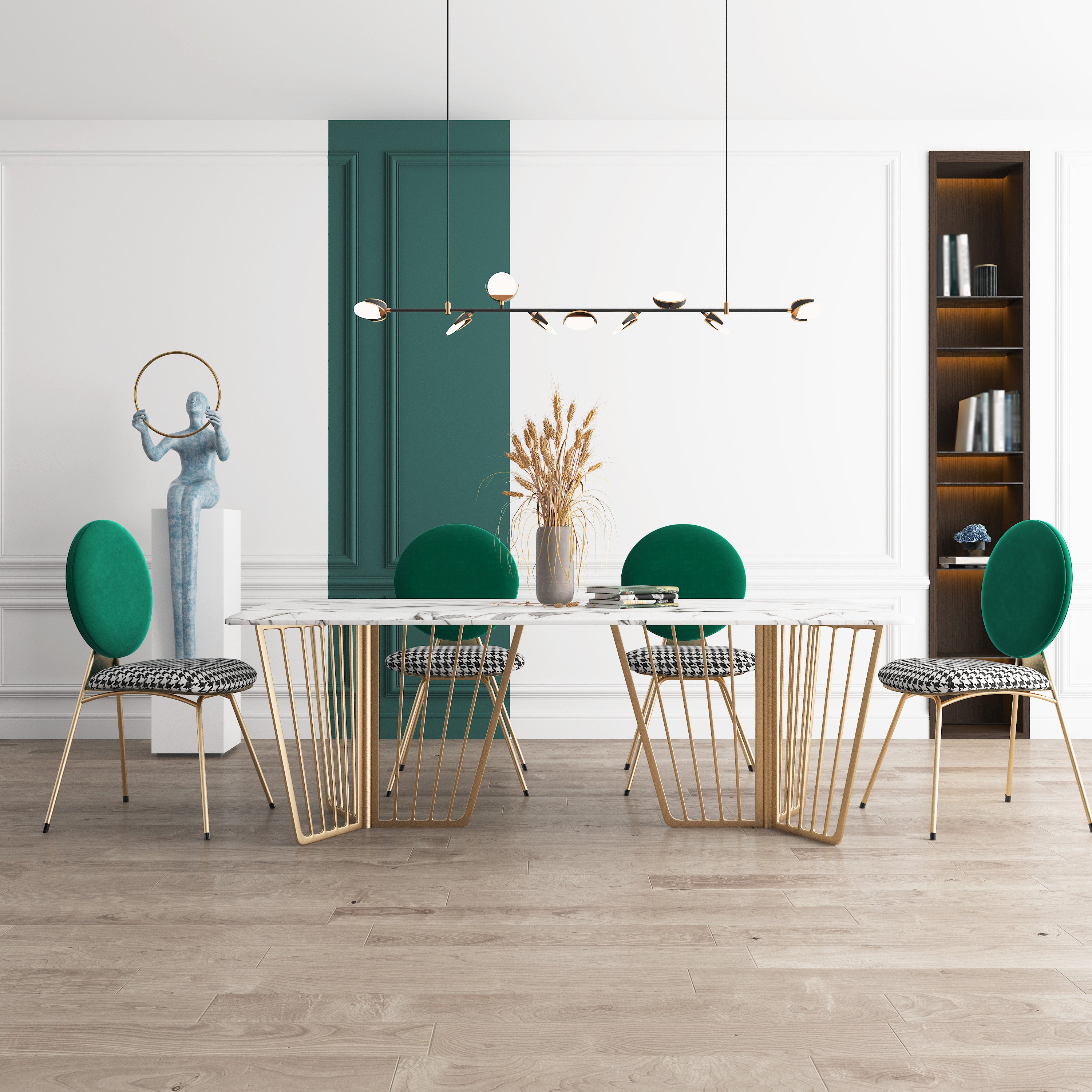Sillas de comedor de metal de estilo nórdico, silla sin brazos con parte trasera abierta para uso doméstico