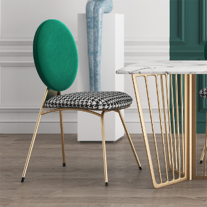Chaises de salle à manger en métal de Style nordique, chaise sans bras à dos ouvert pour usage domestique
