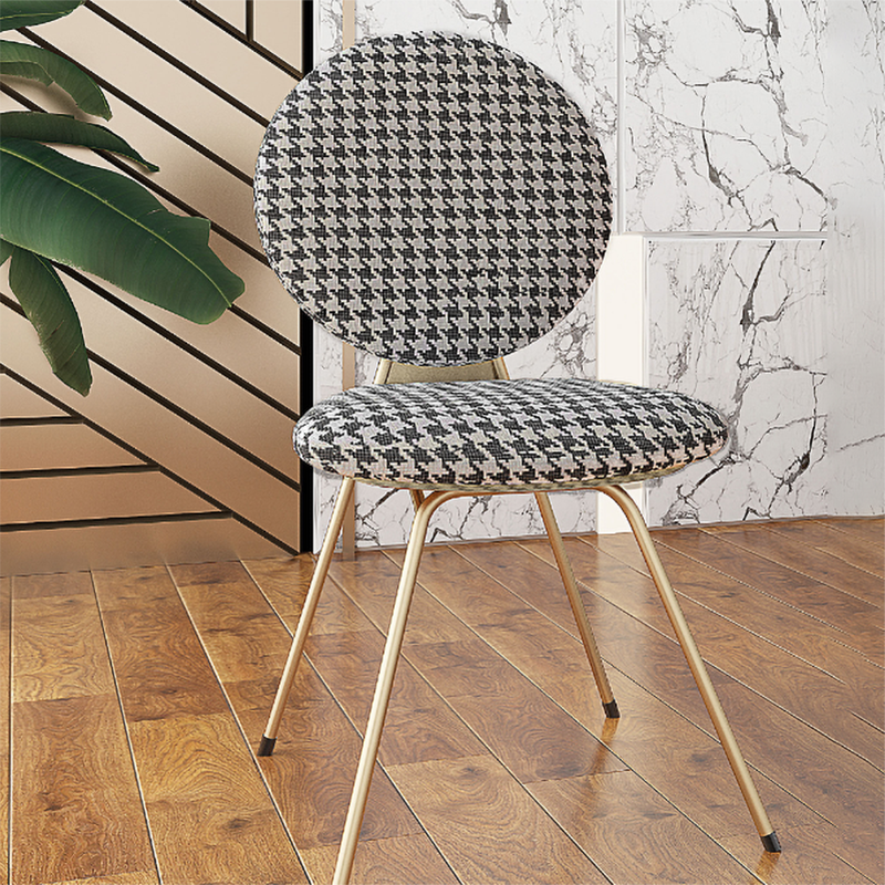 Chaises de salle à manger en métal de Style nordique, chaise sans bras à dos ouvert pour usage domestique