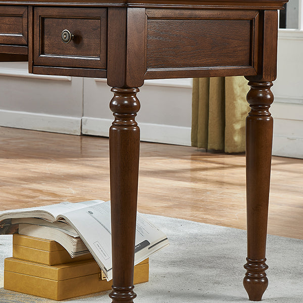 Mesa de goma rectangular de madera de madera de madera maciza de mediados de siglo de mediados de siglo