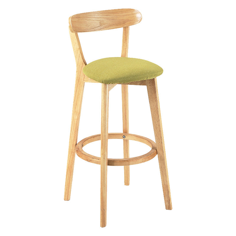 Moderner skandinavischer 27,95-Barhocker mit rundem Sitz und Holzsockel
