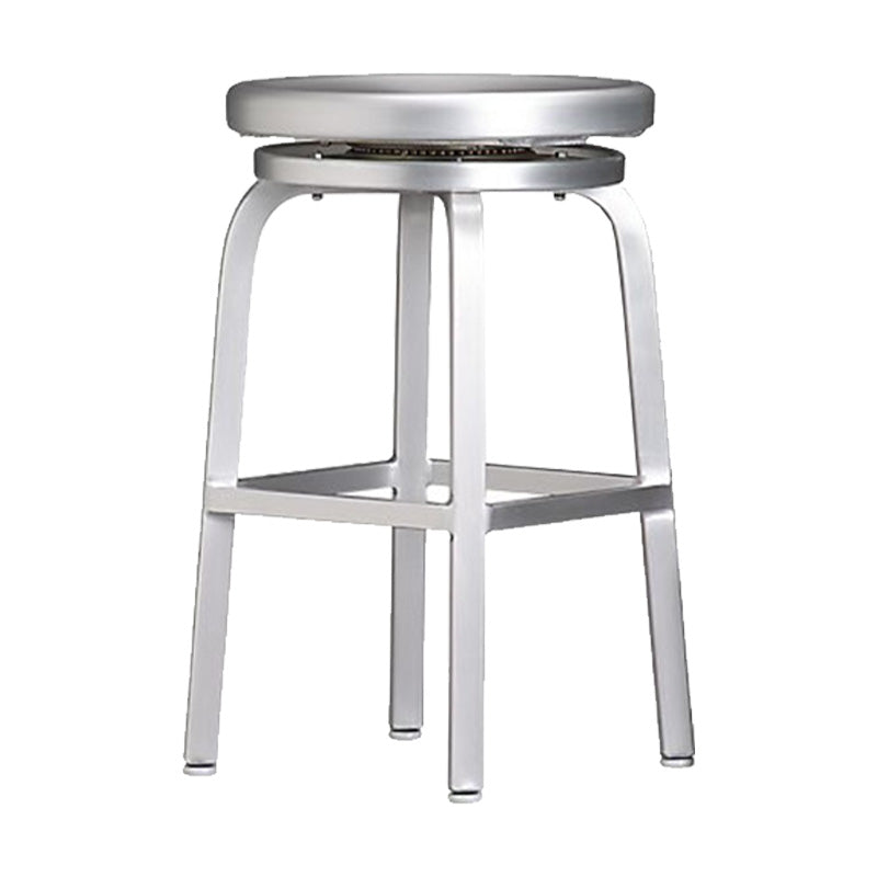 Silla de barra de metal, restaurante moderno con pie, taburete de aleación de aluminio, cafetería Simple