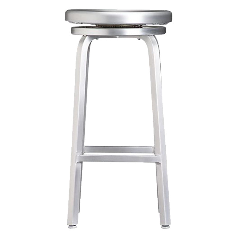 Silla de barra de metal, restaurante moderno con pie, taburete de aleación de aluminio, cafetería Simple