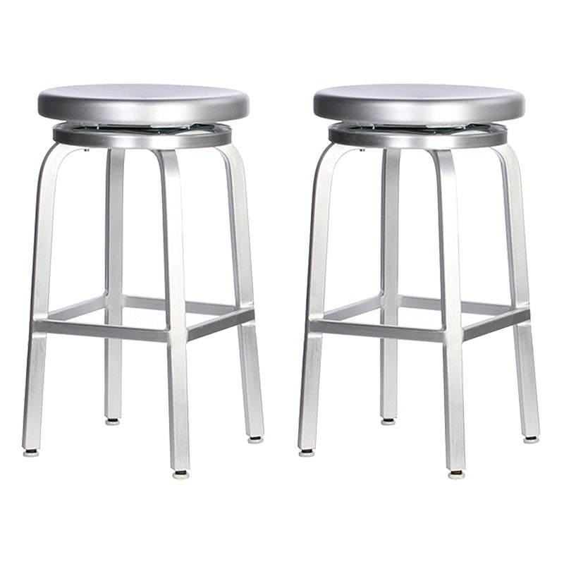 Silla de barra de metal, restaurante moderno con pie, taburete de aleación de aluminio, cafetería Simple