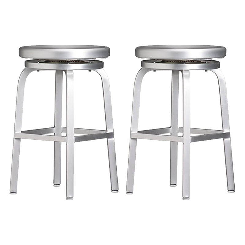 Silla de barra de metal, restaurante moderno con pie, taburete de aleación de aluminio, cafetería Simple