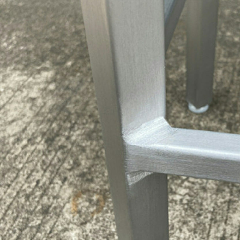 Silla de barra de metal, restaurante moderno con pie, taburete de aleación de aluminio, cafetería Simple