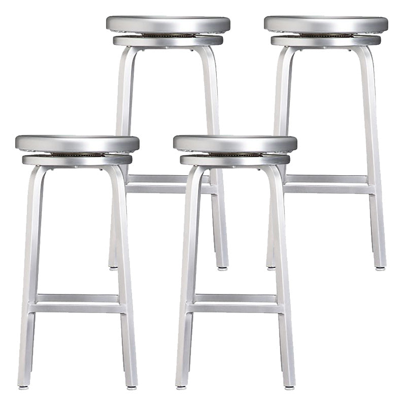 Silla de barra de metal, restaurante moderno con pie, taburete de aleación de aluminio, cafetería Simple