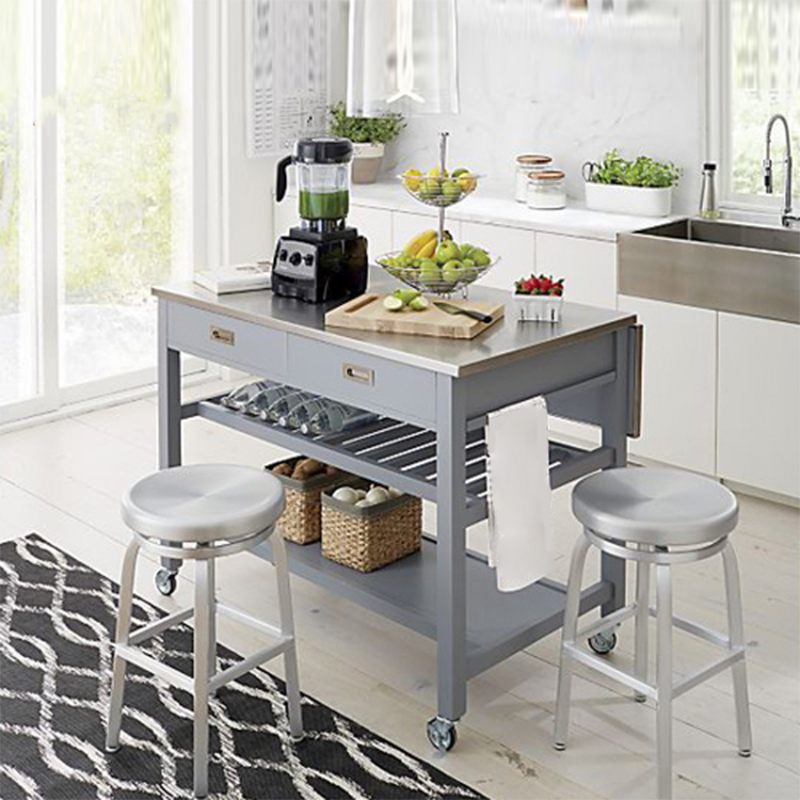 Silla de barra de metal, restaurante moderno con pie, taburete de aleación de aluminio, cafetería Simple