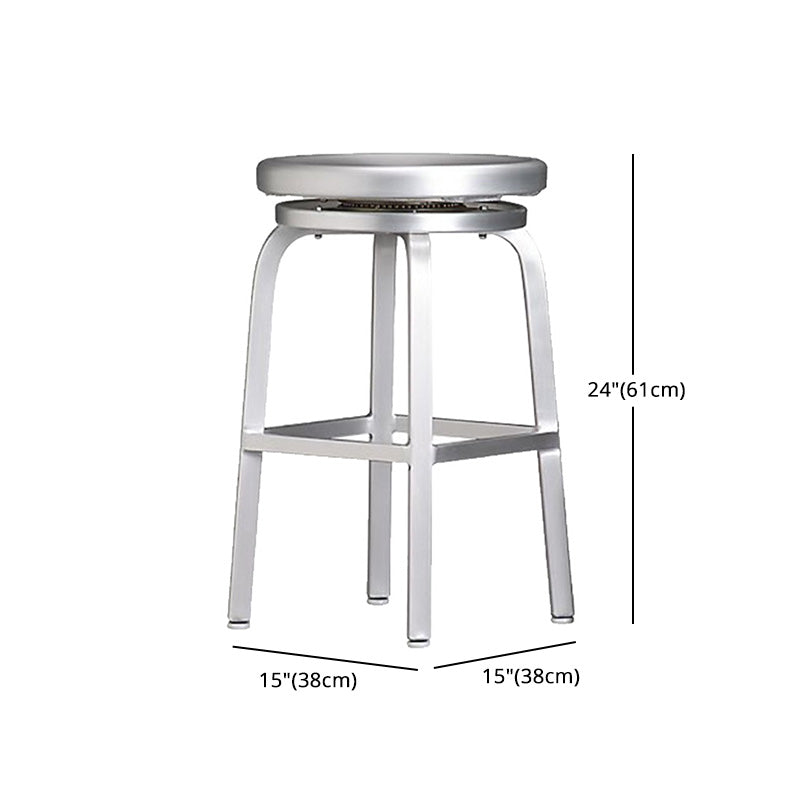 Silla de barra de metal, restaurante moderno con pie, taburete de aleación de aluminio, cafetería Simple
