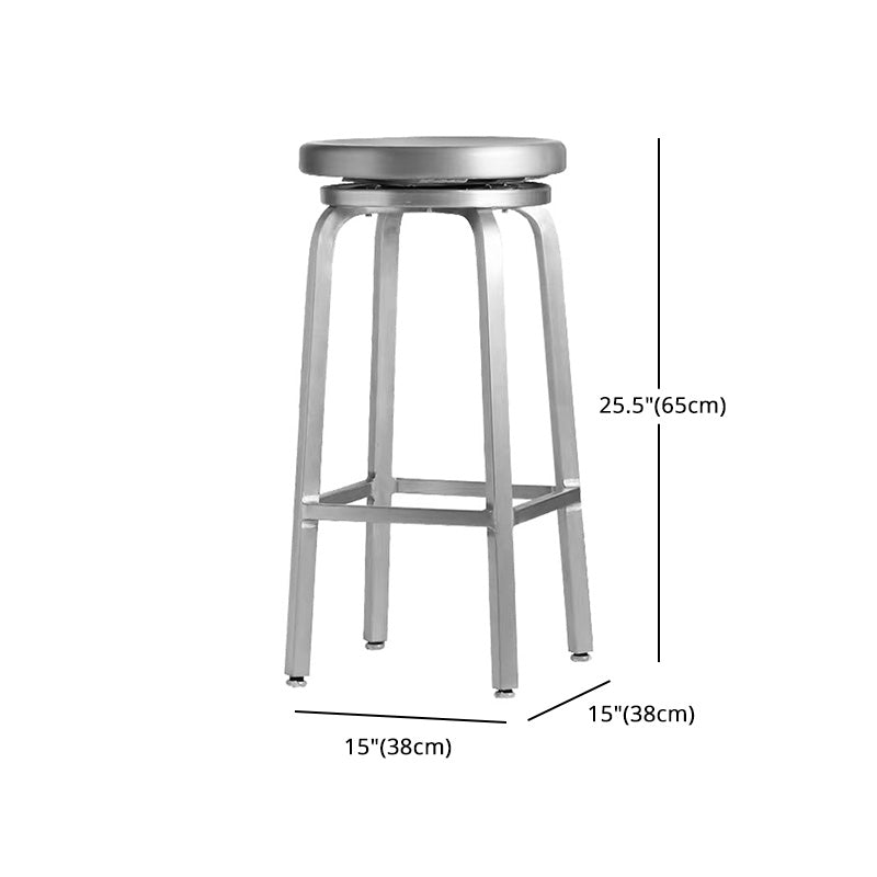 Silla de barra de metal, restaurante moderno con pie, taburete de aleación de aluminio, cafetería Simple