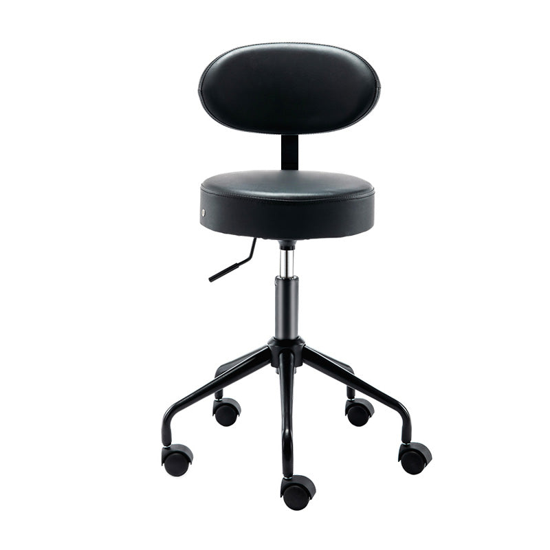 Adjustable Modern Counter Bar Stool Armless Leather Bar Stool with Swivel