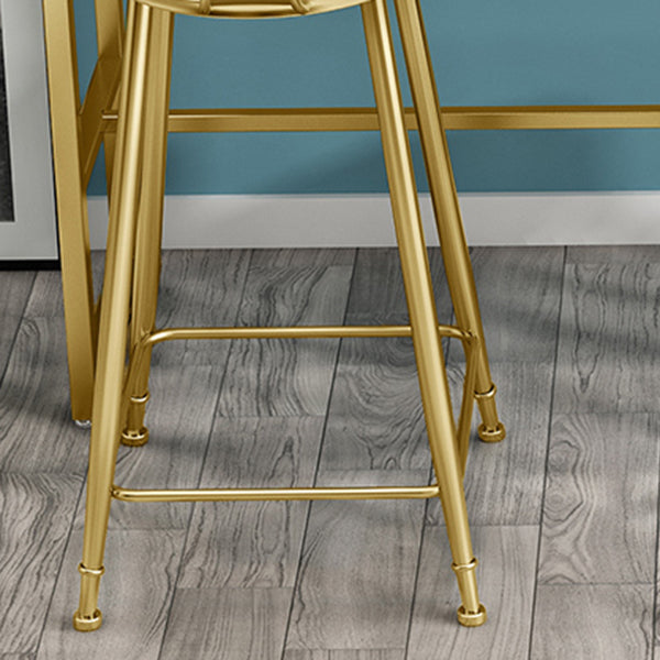 Mesa de comedor de altura de pub dorado mesa de mostrador de fútbol de glam rectángulo, solo mesa