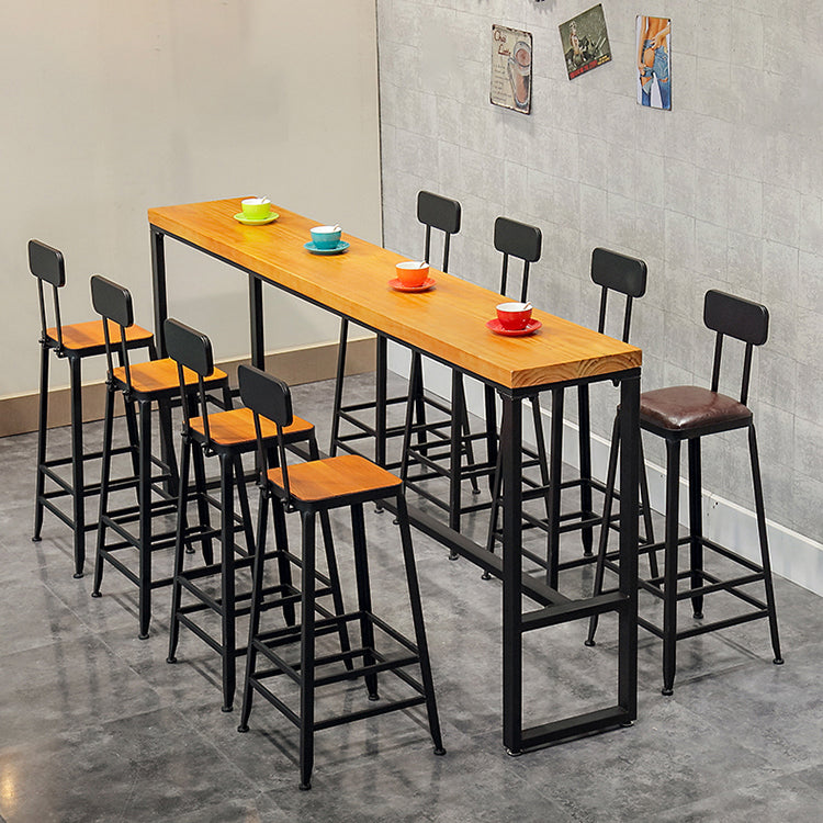 Mesa de barra de boba de madera rectangular moderno barra de interior/mesa de comedor