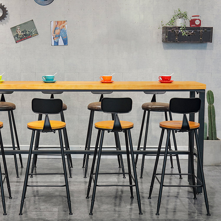 Mesa de barra de boba de madera rectangular moderno barra de interior/mesa de comedor