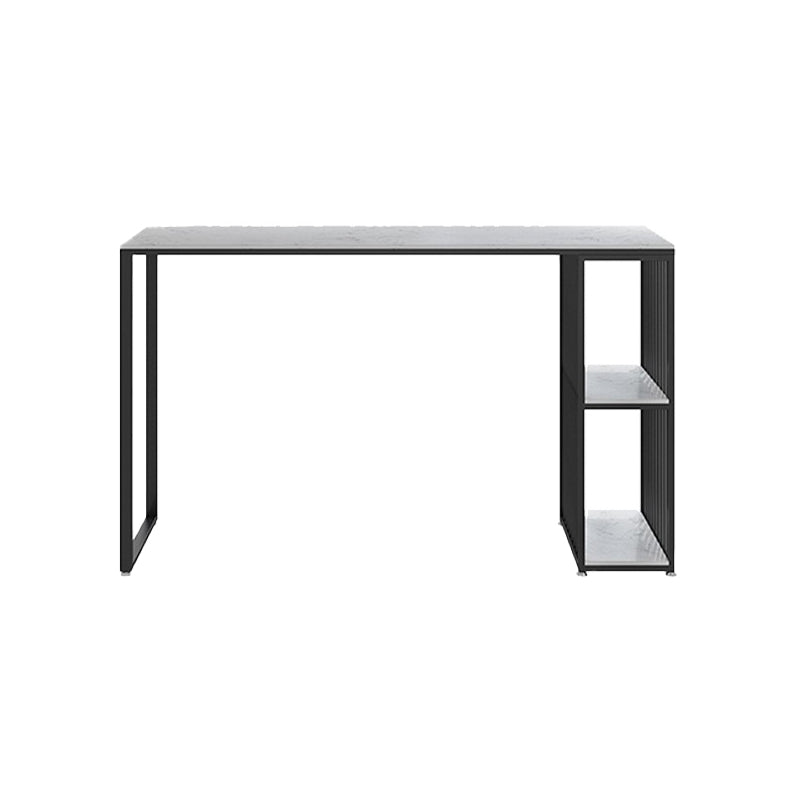 Modern Metal Rectangle Bistro Table Storage Double Pedestal Pub/Bar Table