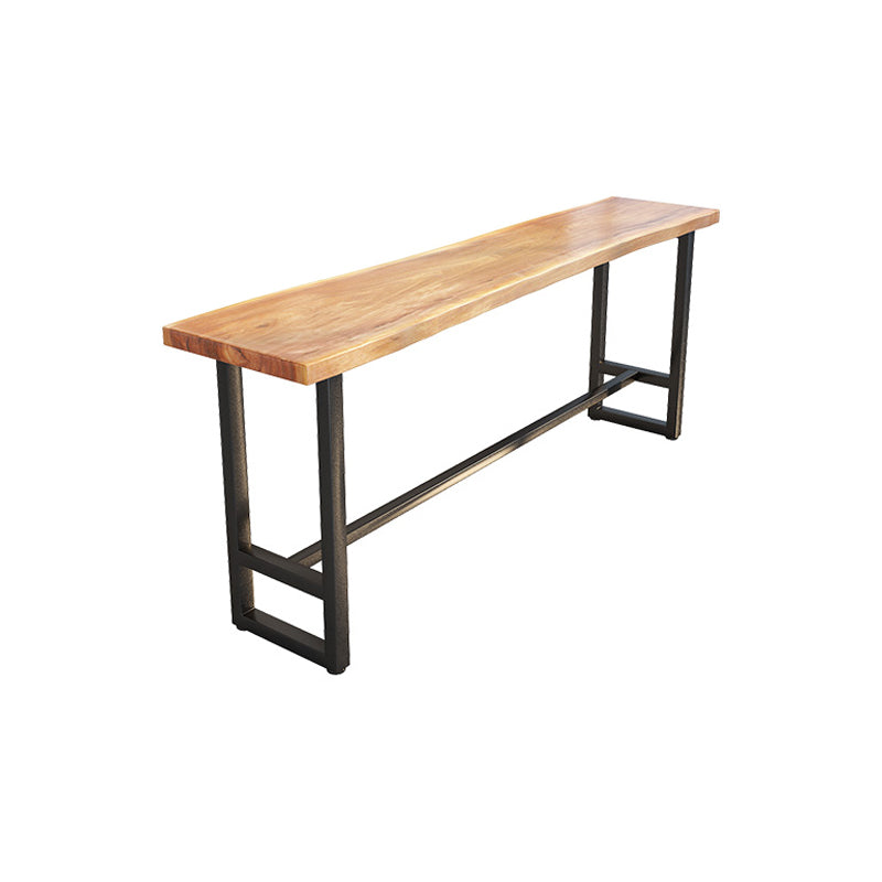 Modern Cafe Wood Bar Height Cocktail Table Footrest Trestle Counter Wine Table