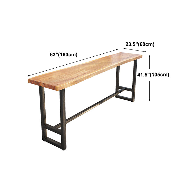 Moderne Café Wood Bar Height Cocktailtisch Fußstütze Trestle Counter Weintisch