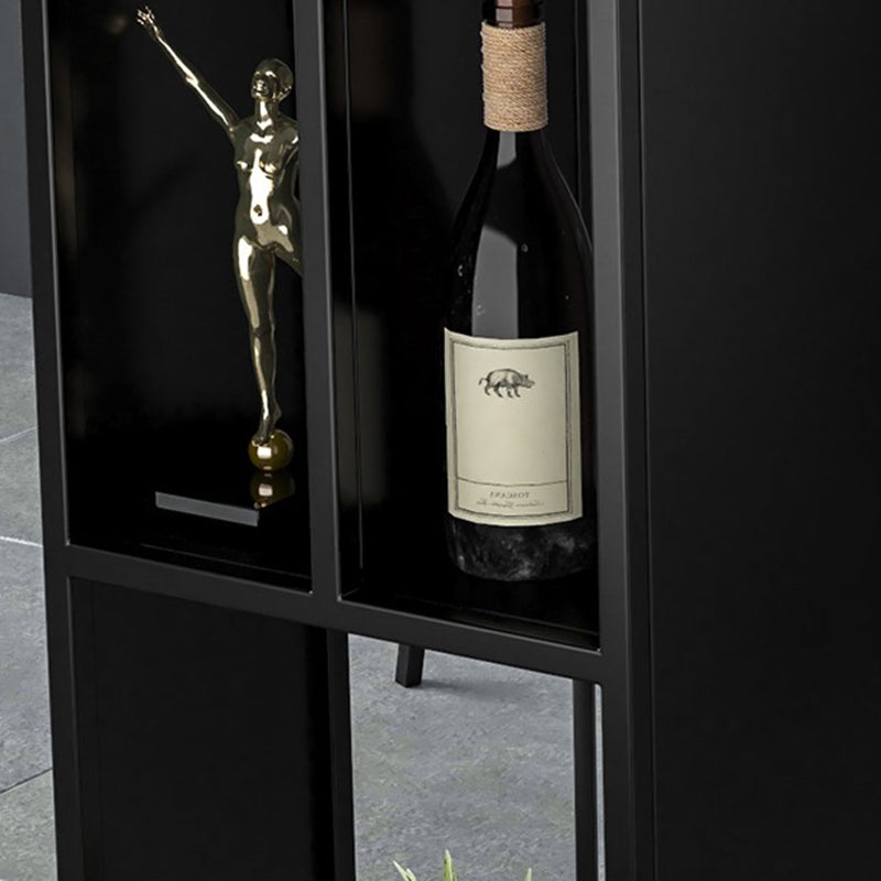 Modern Rectangle Metal Pub Table Double Pedestal Bar Height Cocktail Table