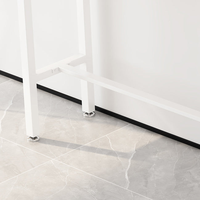 Modern Natural Bistro Bar Height Cocktail Table Rectangle Trestle Bistro Table