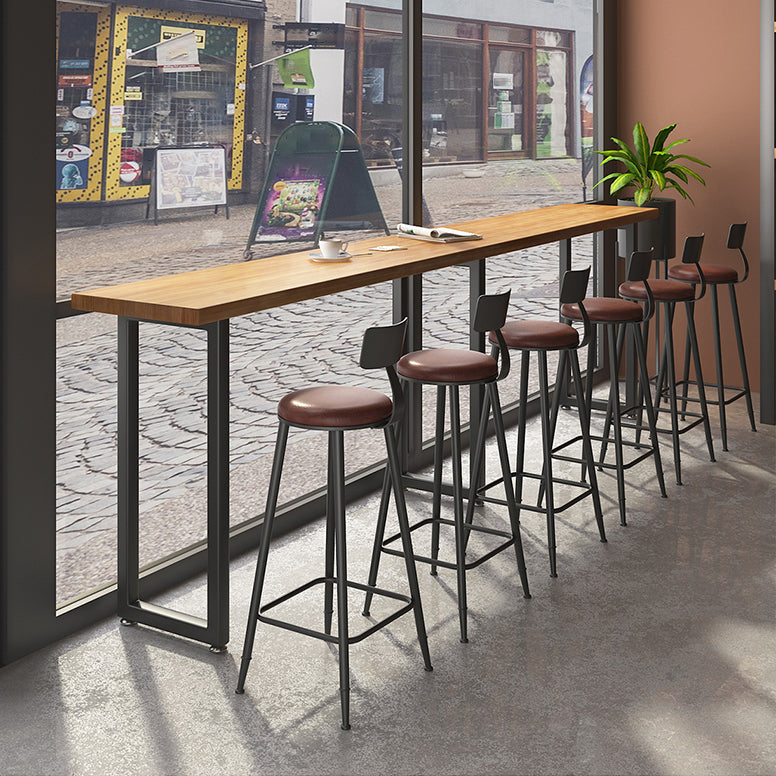 Modern Rectangle Bar Dining Table Wood Bar Height Cocktail Table 42-Inch Top