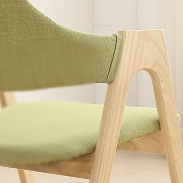Sillas de comedor modernas Sillón tapizado con patas de madera (juego de 2)