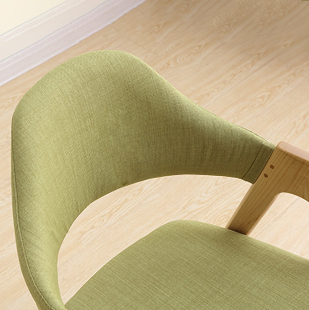 Sillas de comedor modernas Sillón tapizado con patas de madera (juego de 2)