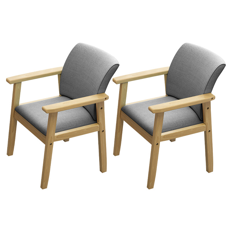 Silla de comedor sólida moderna, sillones laterales con patas de madera para cocina