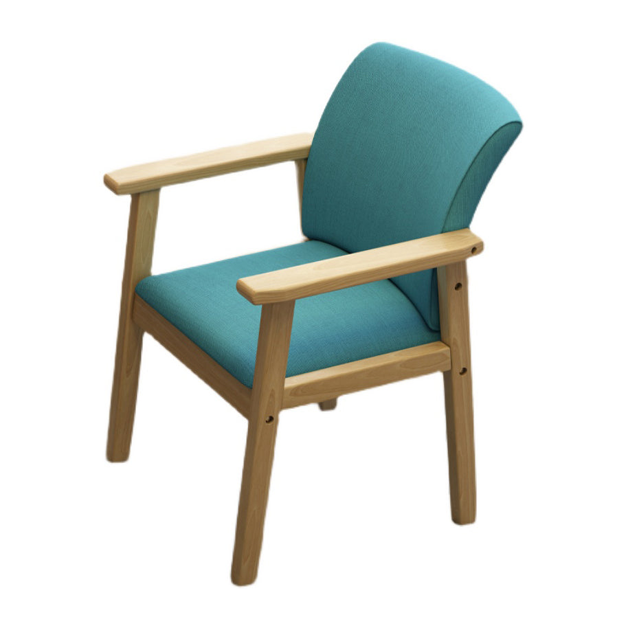 Silla de comedor sólida moderna, sillones laterales con patas de madera para cocina