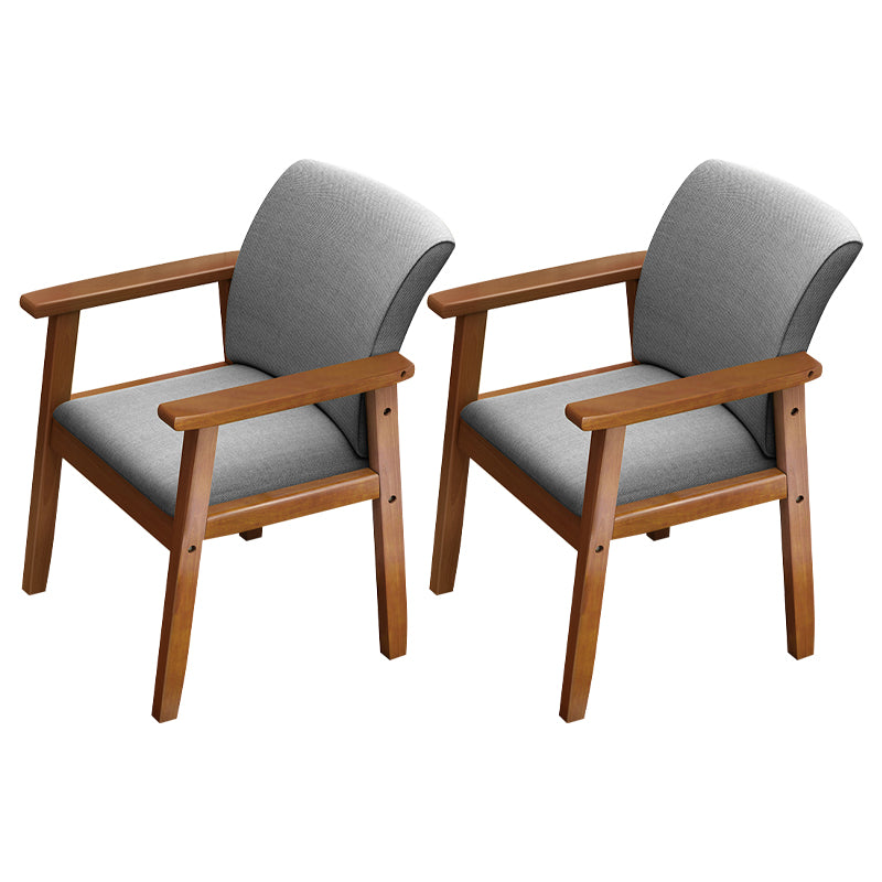 Silla de comedor sólida moderna, sillones laterales con patas de madera para cocina