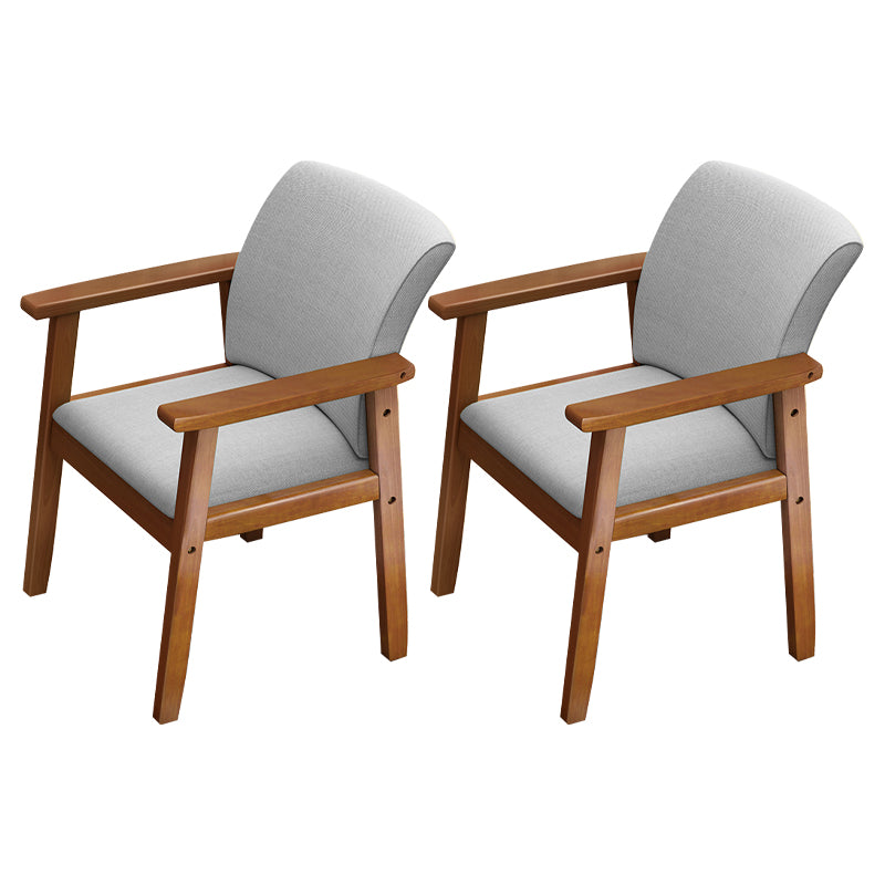 Silla de comedor sólida moderna, sillones laterales con patas de madera para cocina