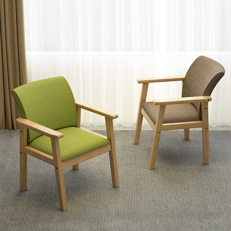 Silla de comedor sólida moderna, sillones laterales con patas de madera para cocina