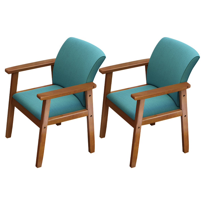 Silla de comedor sólida moderna, sillones laterales con patas de madera para cocina