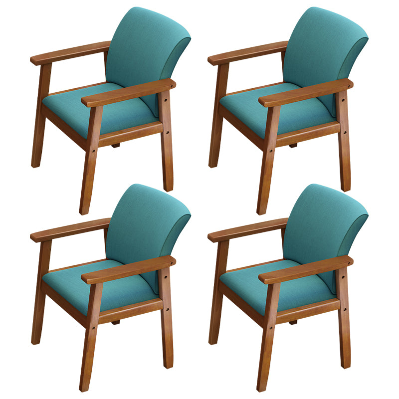 Silla de comedor sólida moderna, sillones laterales con patas de madera para cocina