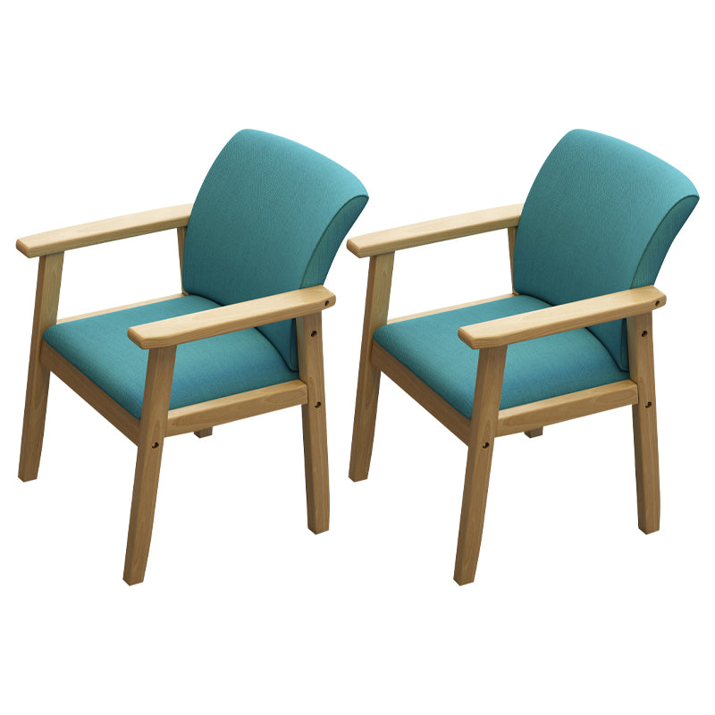 Silla de comedor sólida moderna, sillones laterales con patas de madera para cocina