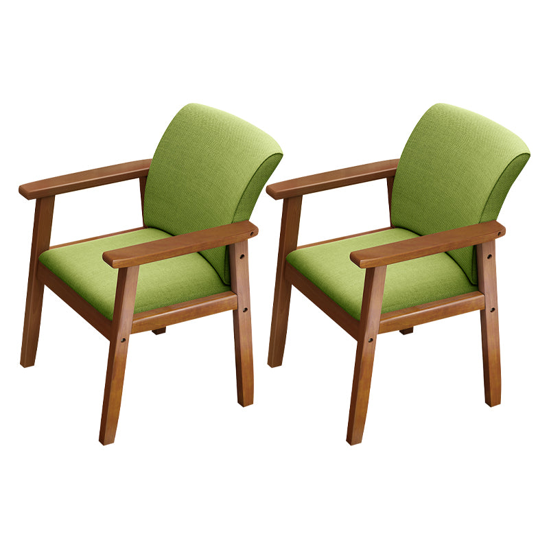 Silla de comedor sólida moderna, sillones laterales con patas de madera para cocina