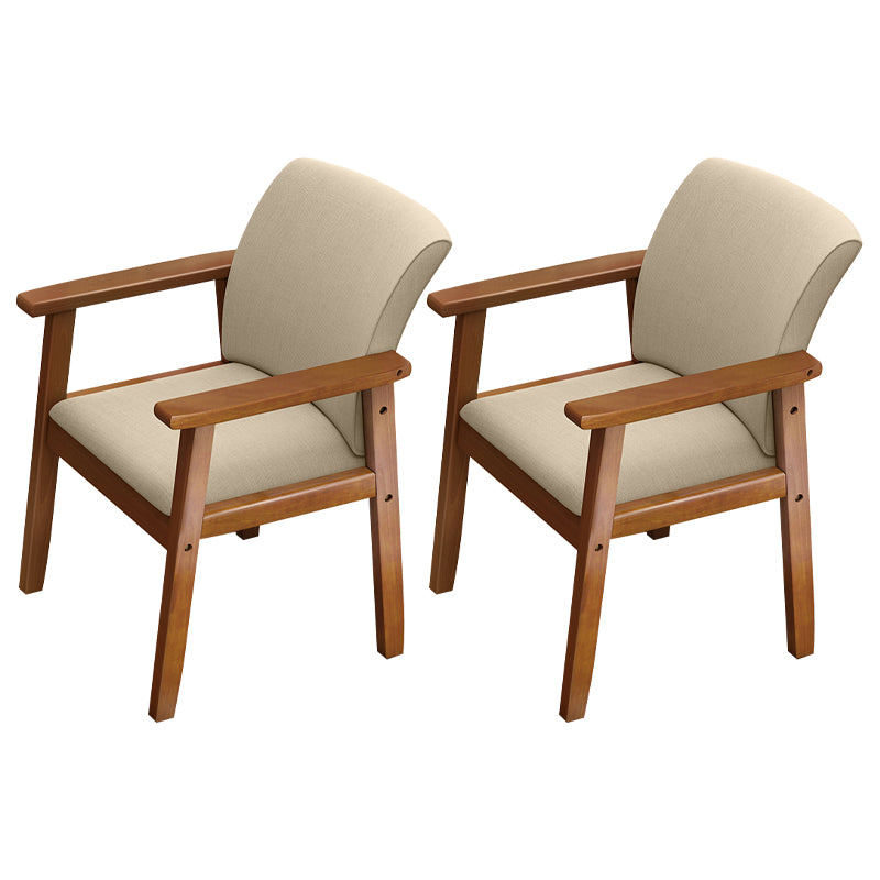 Silla de comedor sólida moderna, sillones laterales con patas de madera para cocina