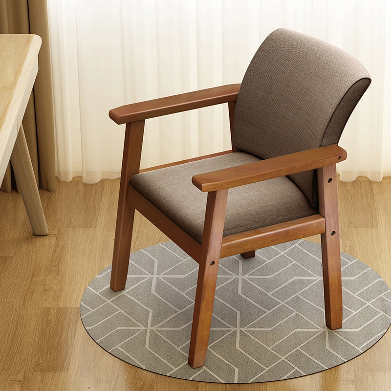 Silla de comedor sólida moderna, sillones laterales con patas de madera para cocina