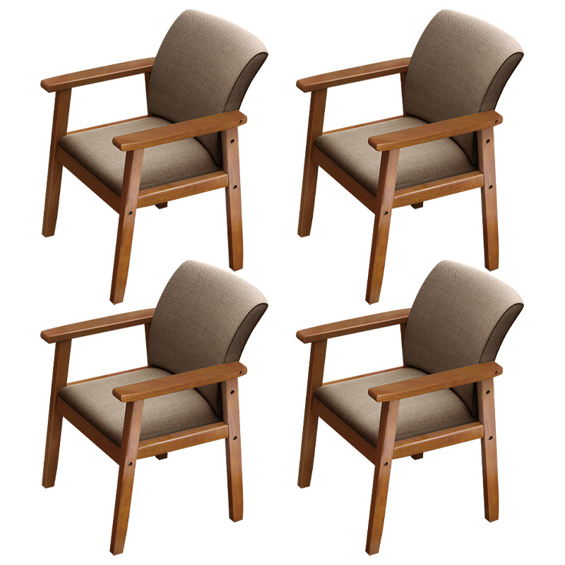 Silla de comedor sólida moderna, sillones laterales con patas de madera para cocina