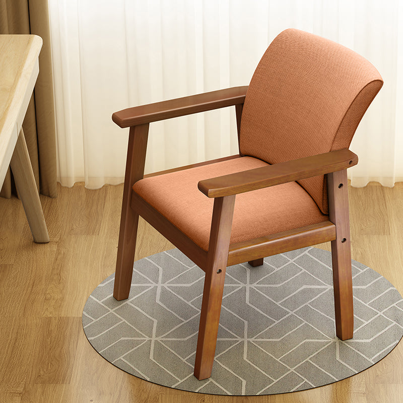 Silla de comedor sólida moderna, sillones laterales con patas de madera para cocina