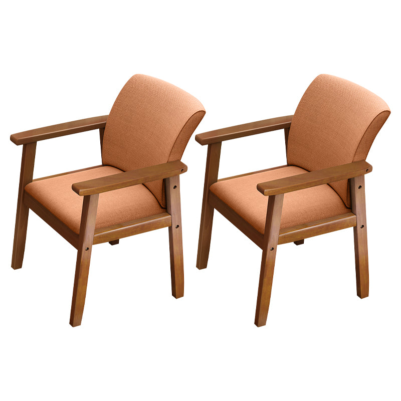 Silla de comedor sólida moderna, sillones laterales con patas de madera para cocina