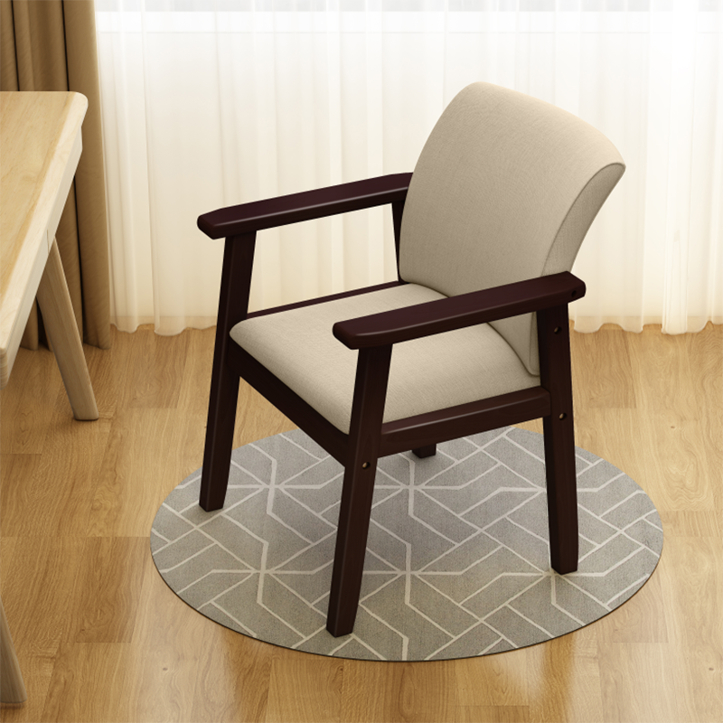 Silla de comedor sólida moderna, sillones laterales con patas de madera para cocina