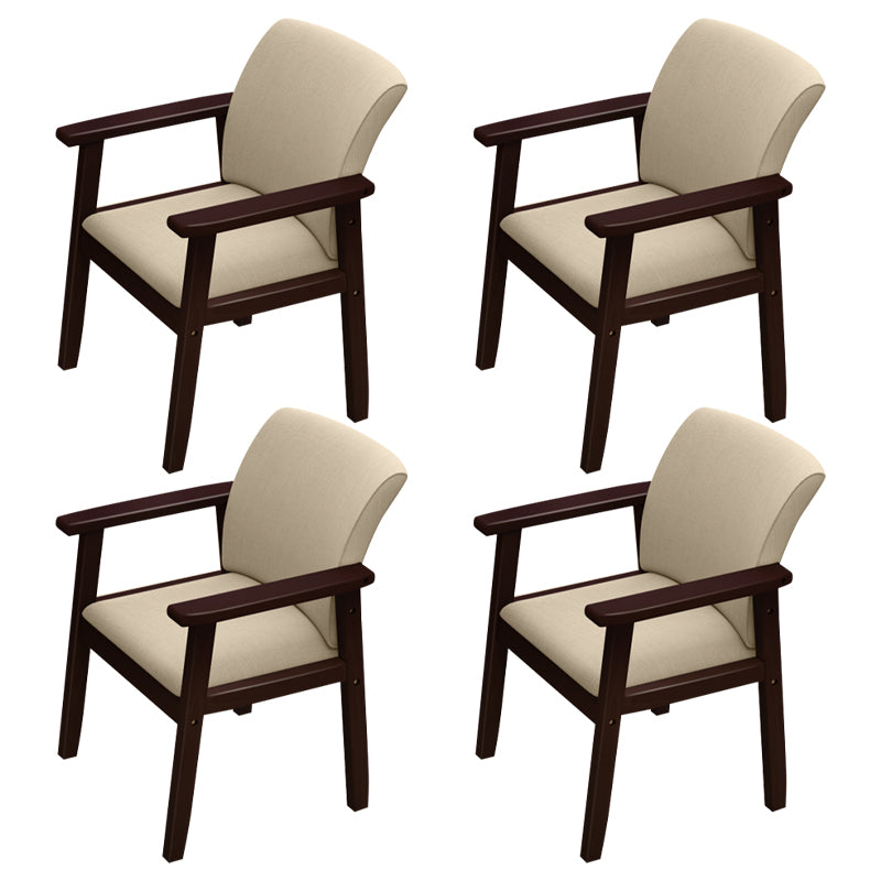 Silla de comedor sólida moderna, sillones laterales con patas de madera para cocina