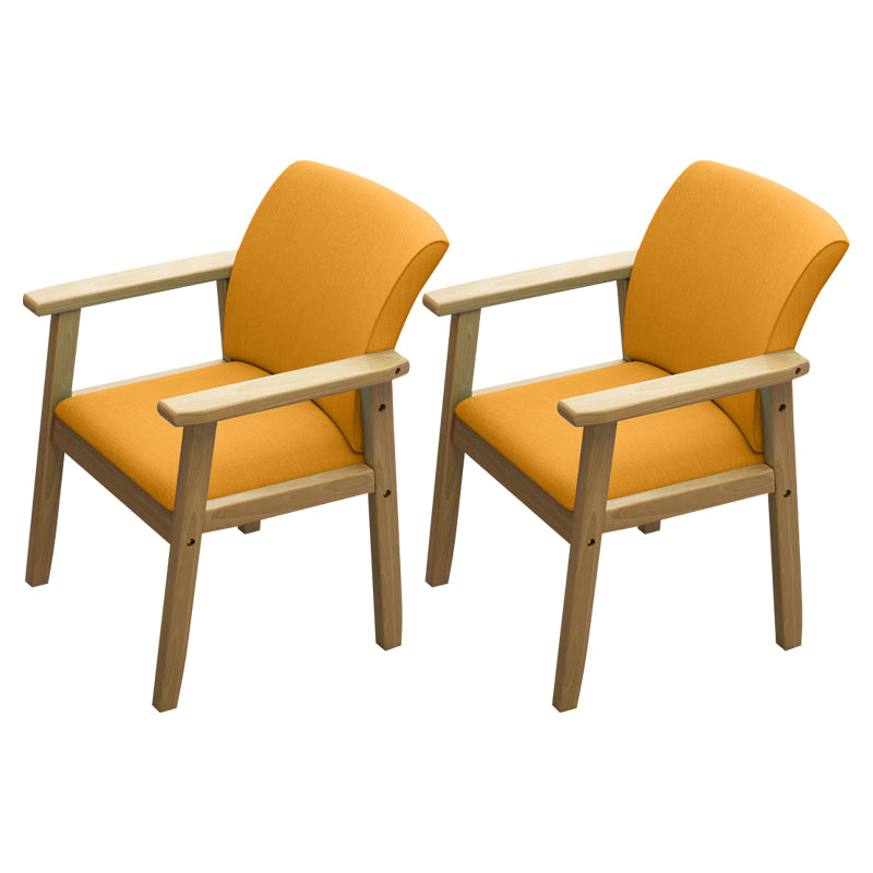 Silla de comedor sólida moderna, sillones laterales con patas de madera para cocina
