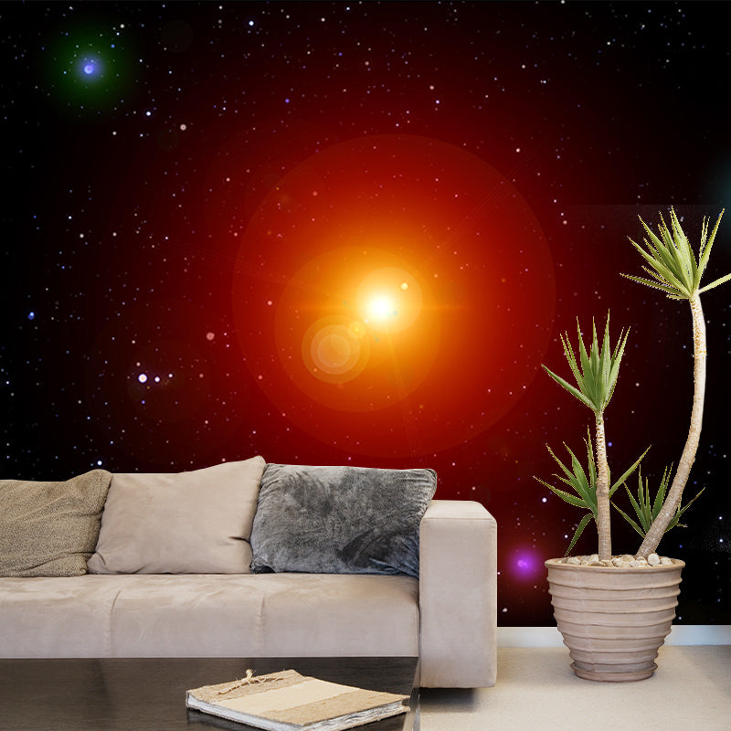 Space Horizontal Illustration Universe Mural Decorative Eco-friendly for Room