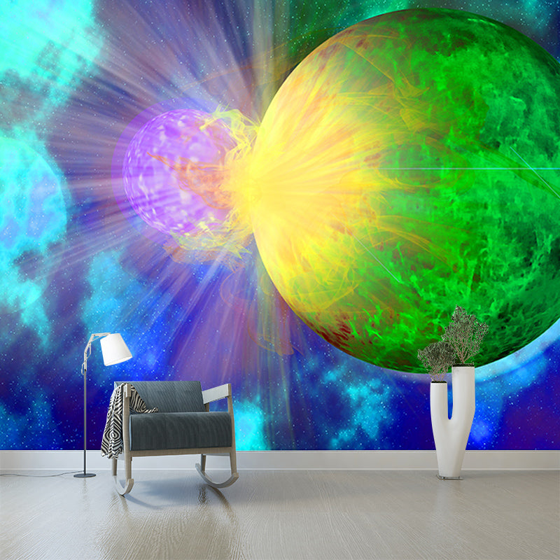 3D Mural Horizontal Illustration Universe Decorative Eco-friendly for Home