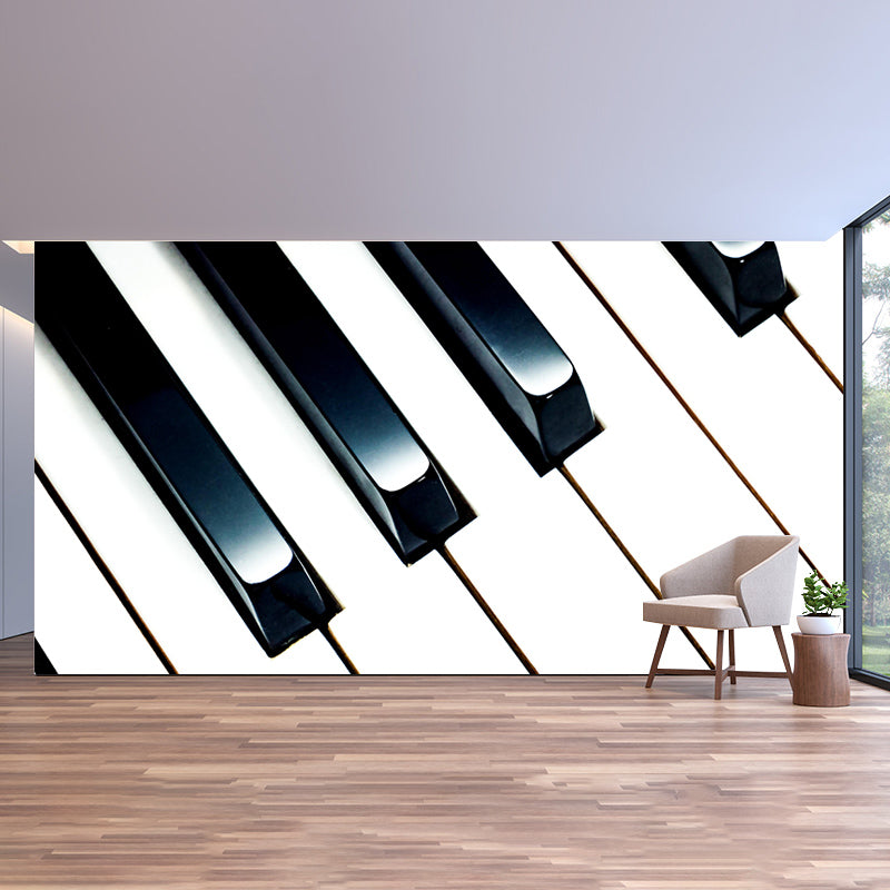 Piano Key 3D Horizontal Photography Mural Decorative Eco-friendly for Wall Decor