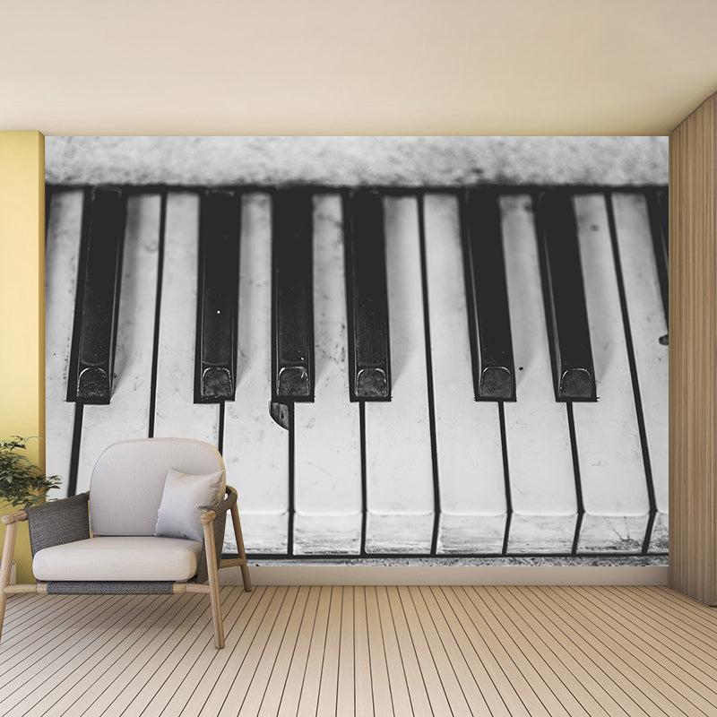 Piano Music Key Horizontal Photography Piano Mural Decorative Eco-friendly for Home Decor